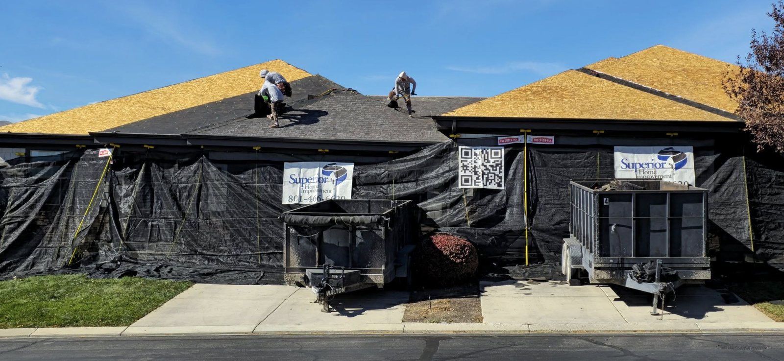 Completed roofing project in the Salt Lake City area